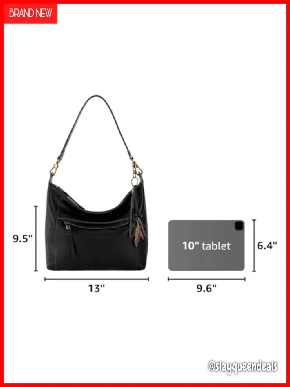 Leather Hobo Shoulder Bag - Spacious Everyday Travel Purse